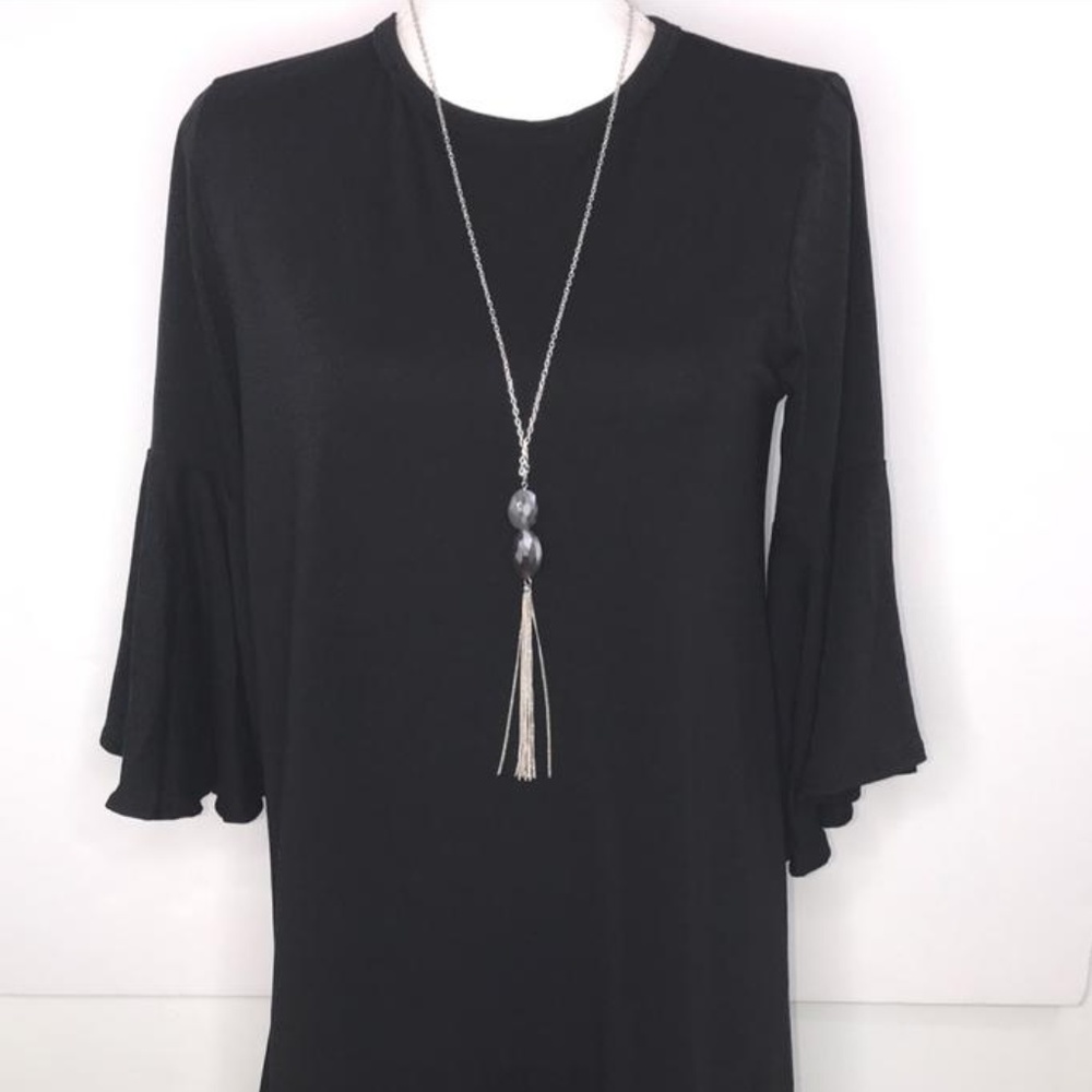LuLaRoe Solid Black Maurine Dress Size M